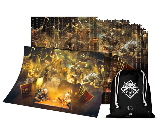 CD PROJEKT RED Wiedzmin Puzzle Gwint 1000 - 586045 - zdjęcie 3